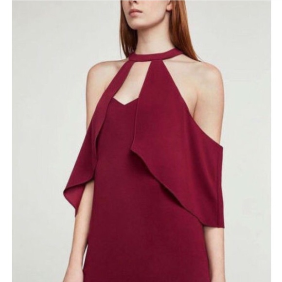 BCBGMaxAzria Duran Cold Shoulder Halter Dress - Picture 2 of 8